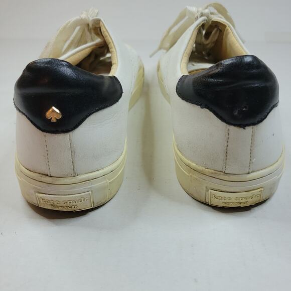 Kate Spade Ashlyn White Perforated Leather Casual Sneakers Women's Size 8.5 - Picture 5 of 6